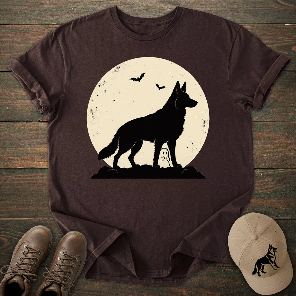 Halloween Moon German Shepherd T-shirt