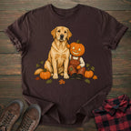 Pumpkin Friend Yellow Labrador T-shirt