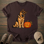 Halloween Pumpkin German Shepherd T-shirt