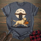 Scarecrow Pumpkin Yellow Labrador T-shirt