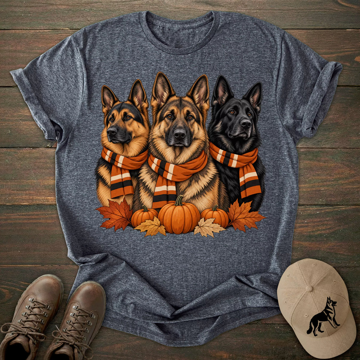 Scarves Trio German Shepherd T-shirt