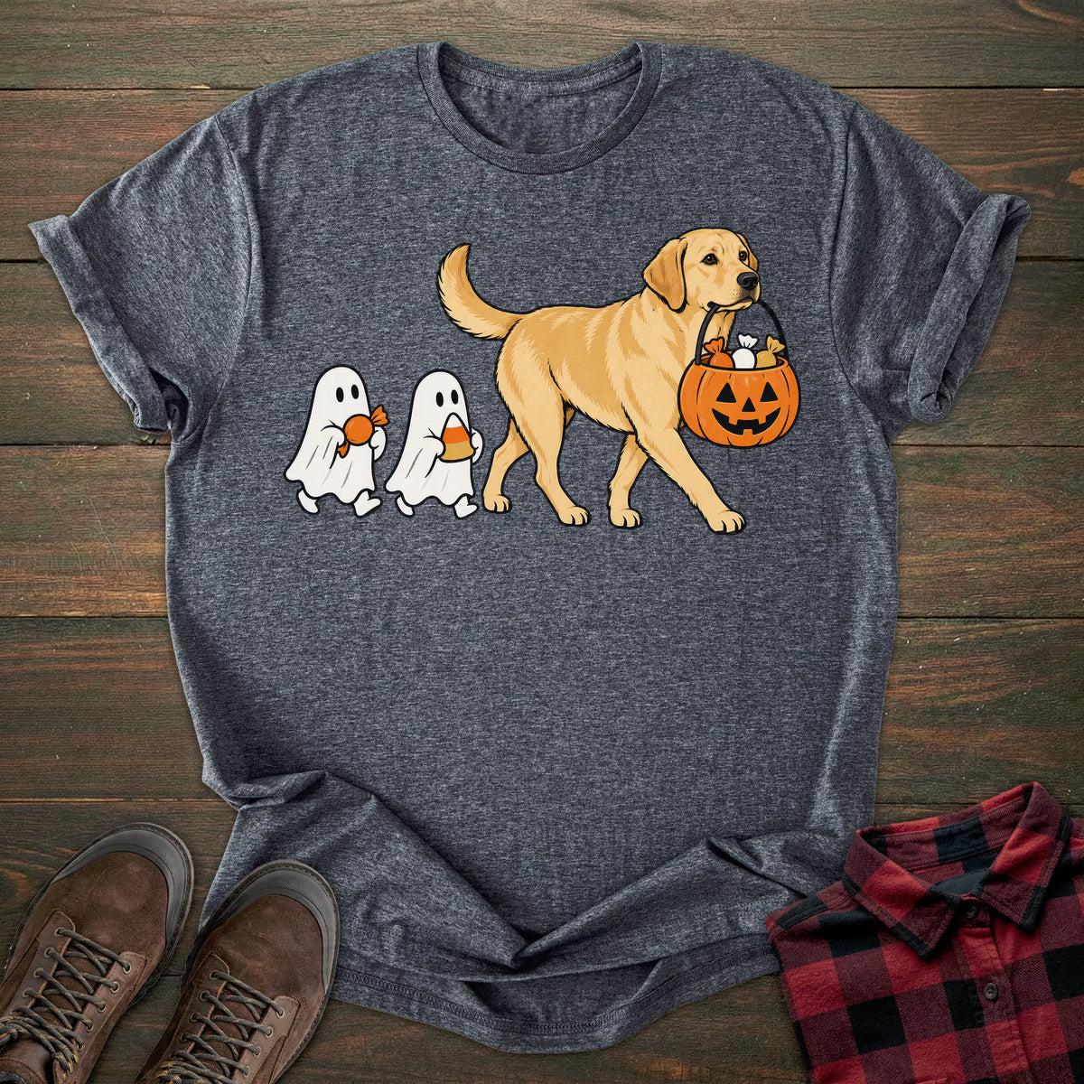 Trick Or Treat Yellow Labrador T-shirt