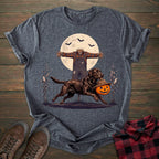 Scarecrow Pumpkin Chocolate Labrador T-shirt