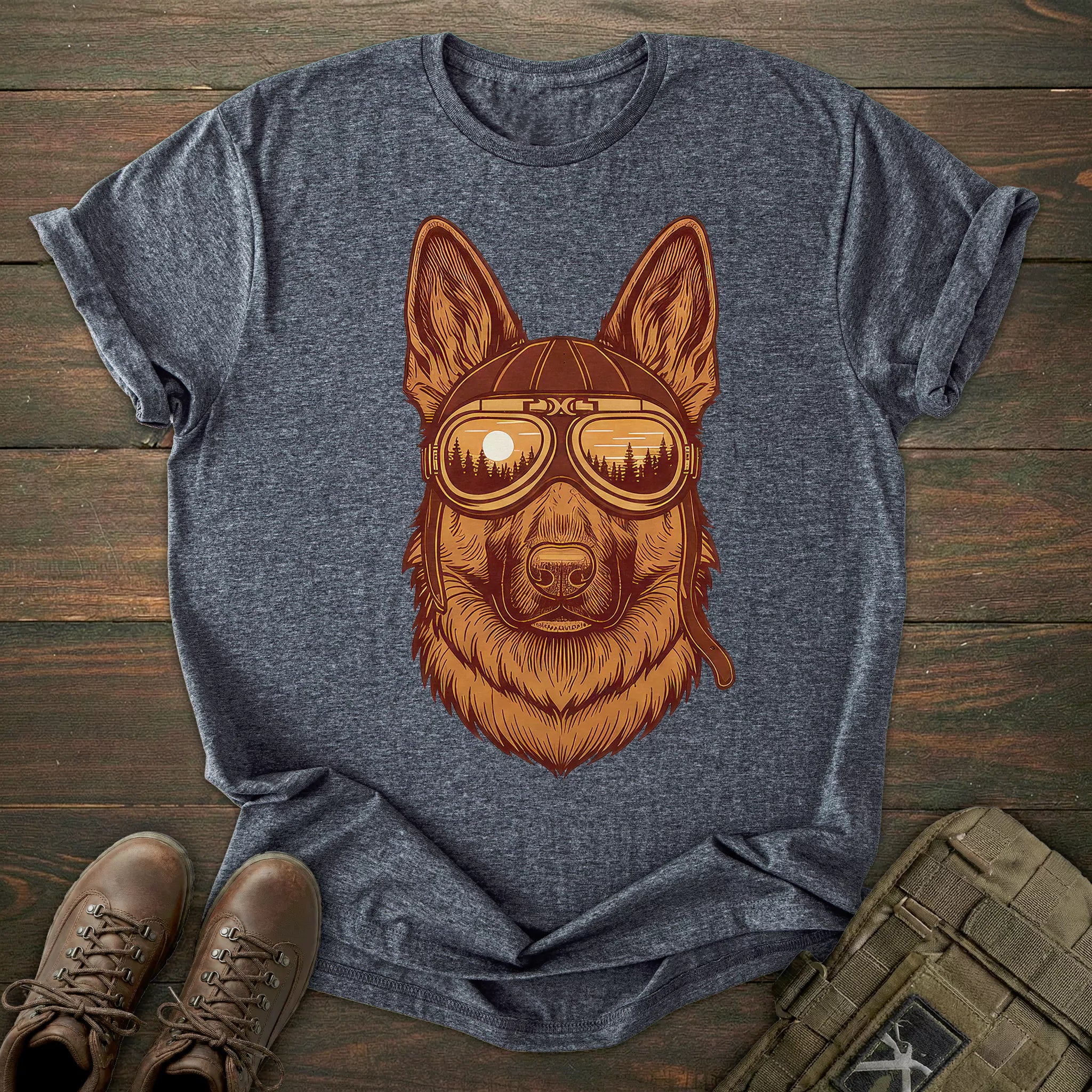 Aviator German Shepherd T-shirt