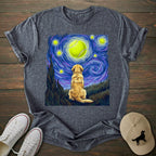 Starry Night Golden Retriever T-shirt