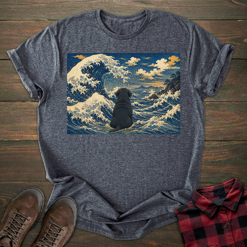 Great Wave Black Labrador T-shirt
