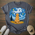 Ghost Starry Night Golden Retriever T-shirt