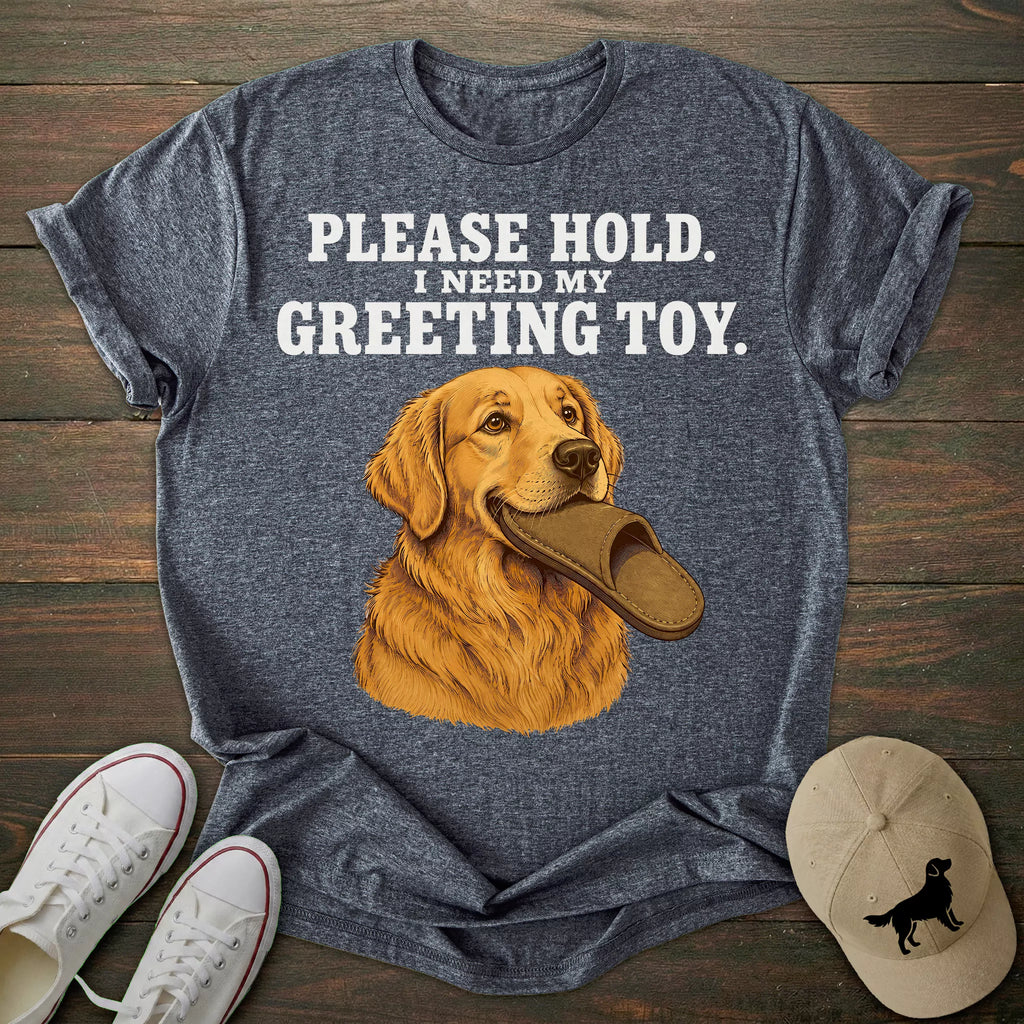 Greeting Toy Golden Retriever T-shirt