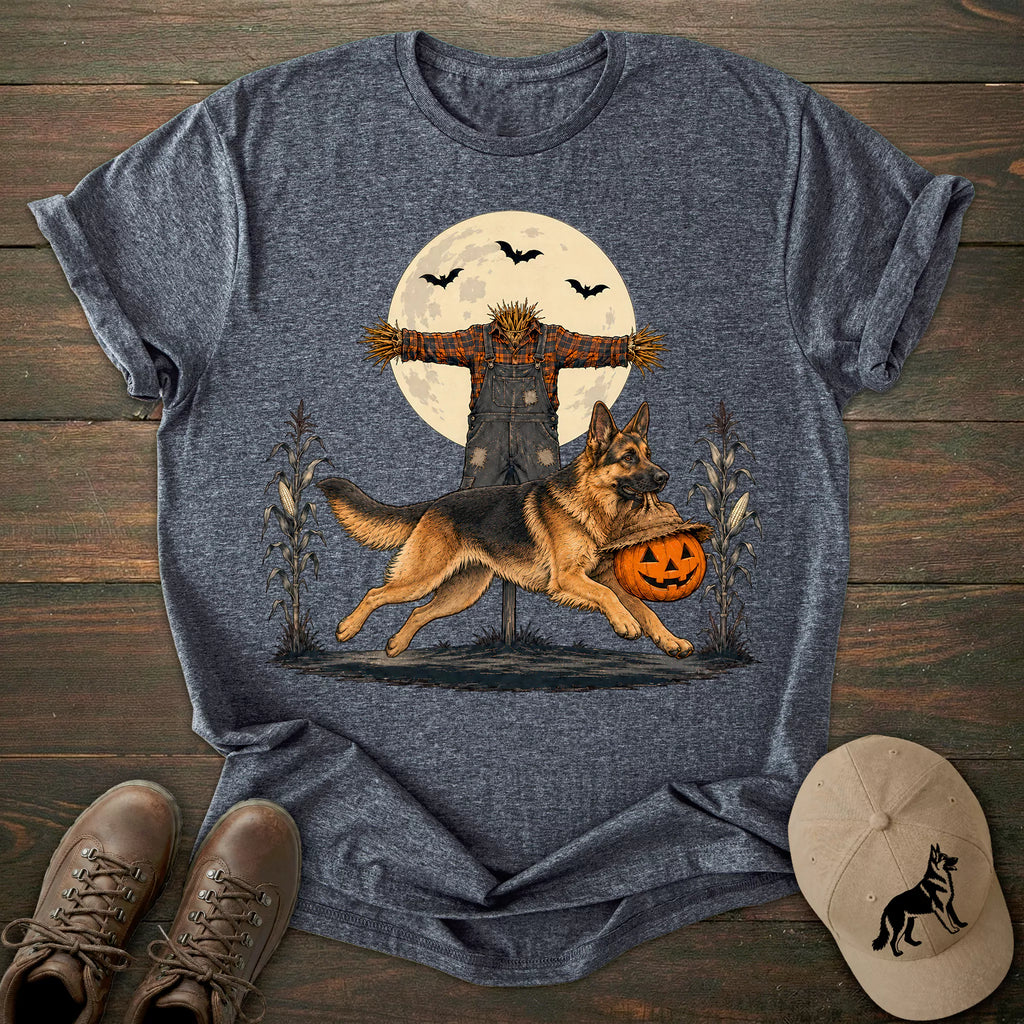 Scarecrow Pumpkin German Shepherd T-shirt