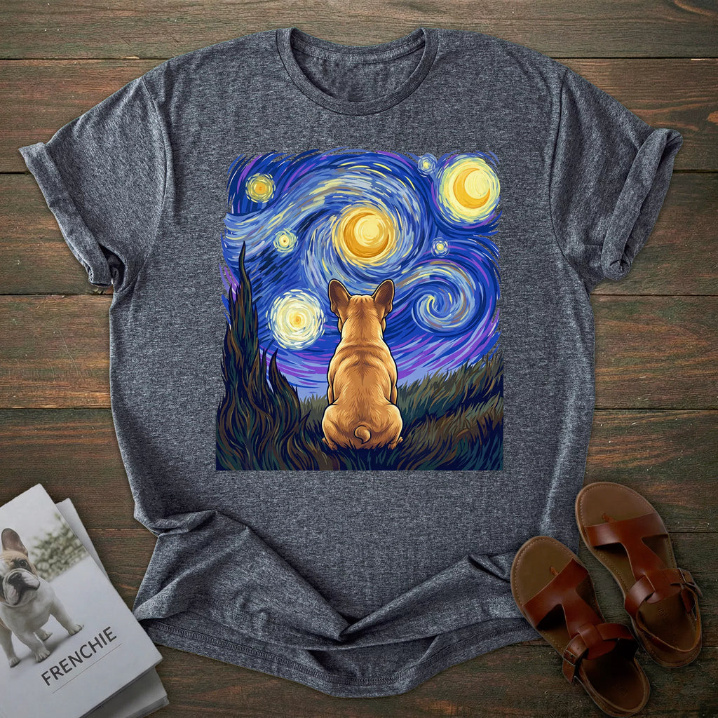 Starry Night French Bulldog T-shirt