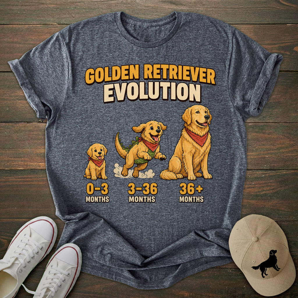 Golden Retriever Evolution T-shirt