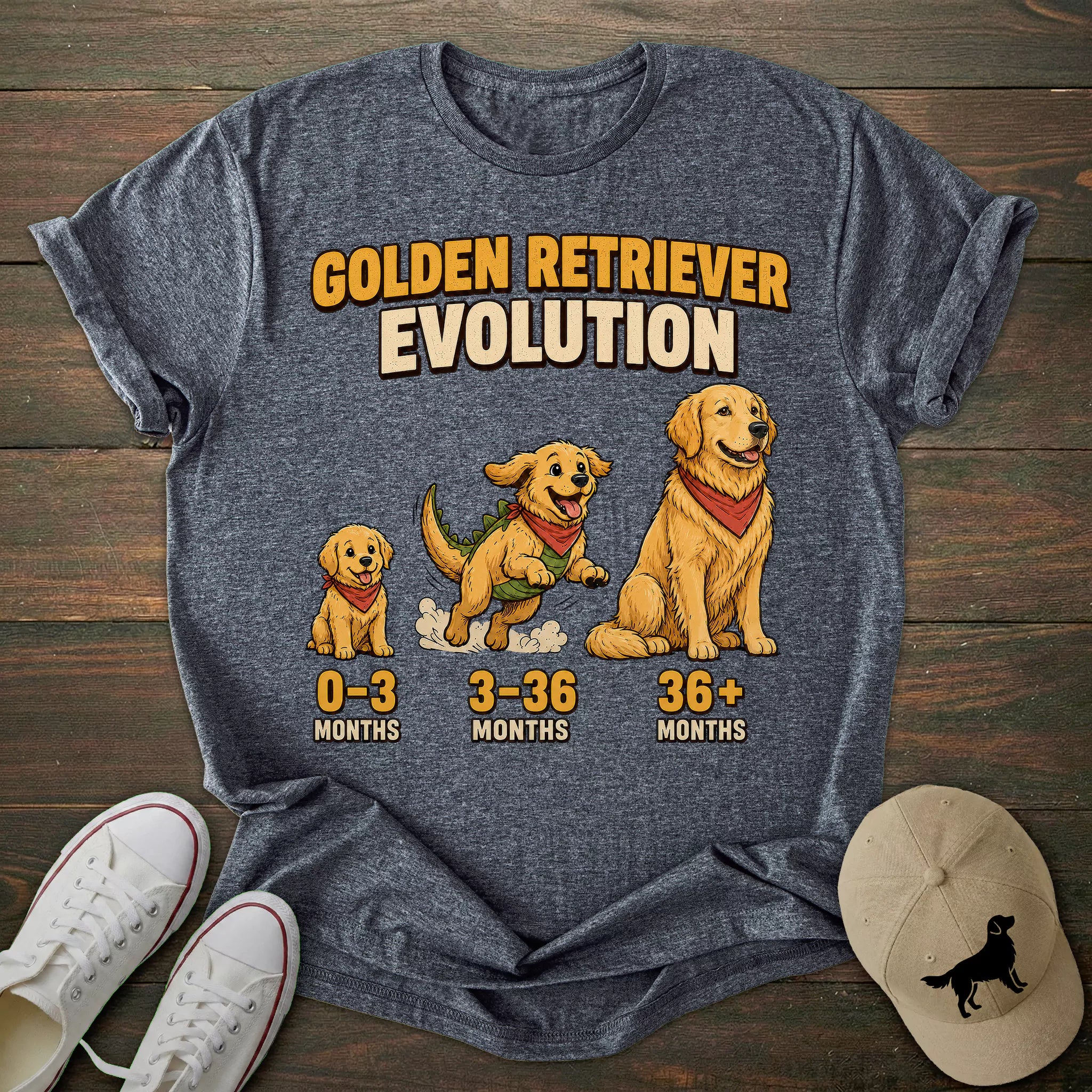 Golden Retriever Evolution T-shirt