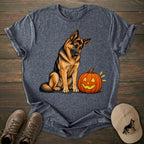 Halloween Pumpkin German Shepherd T-shirt