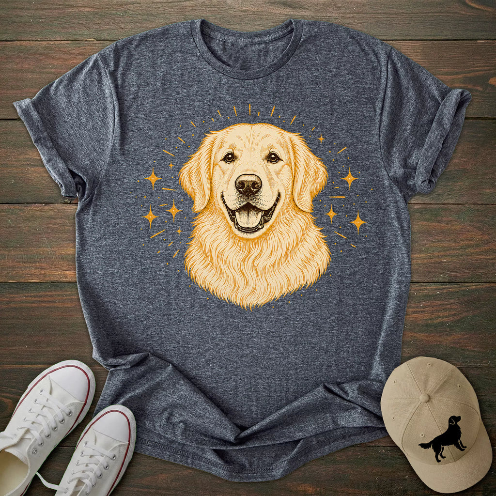 Glitter Golden Retriever T-shirt