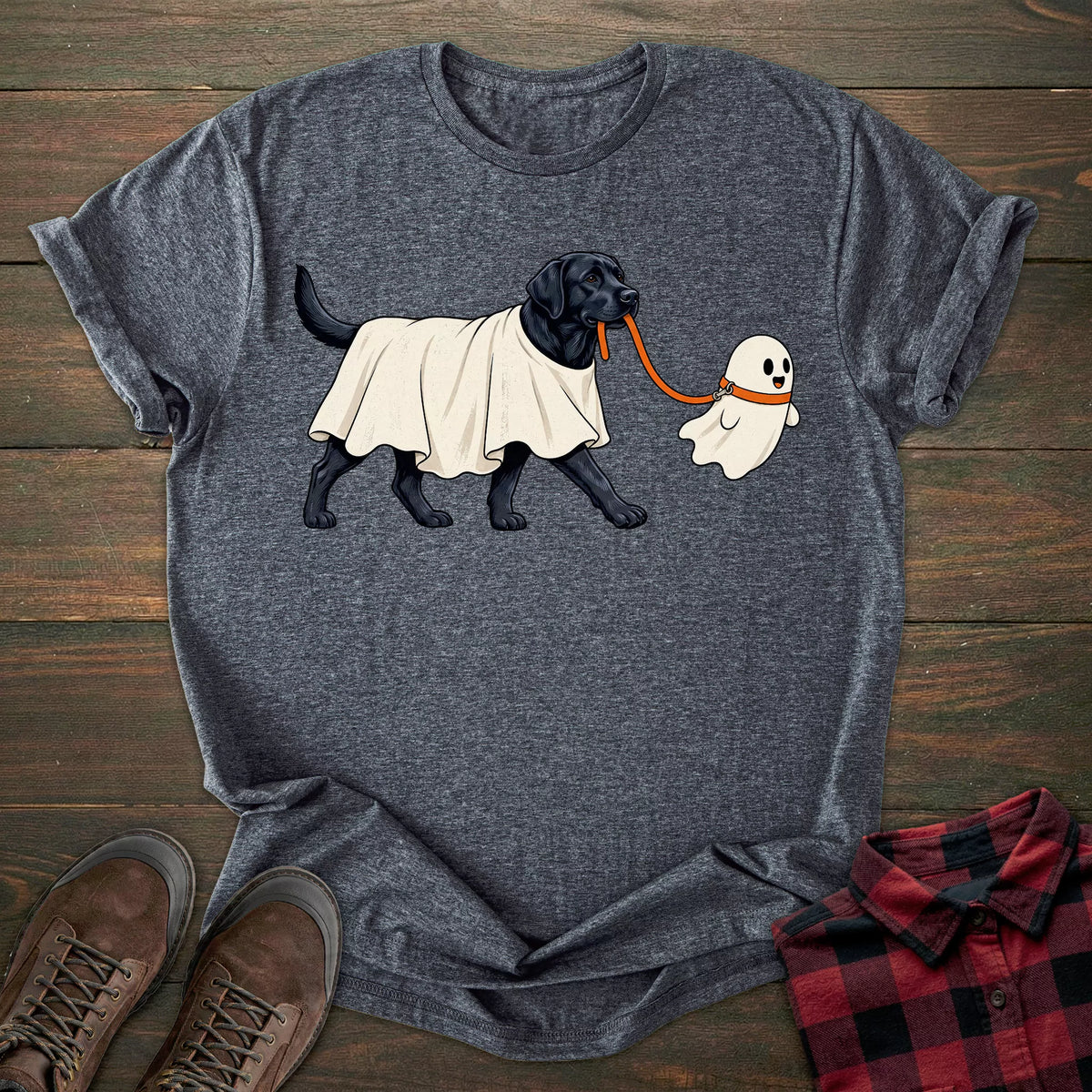 Walking Ghost Black Labrador T-shirt