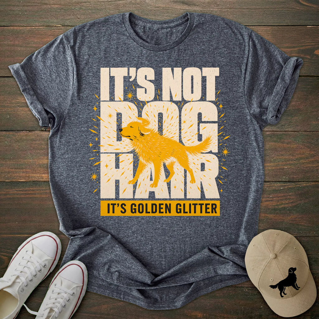 Retro Glitter Golden Retriever T-shirt