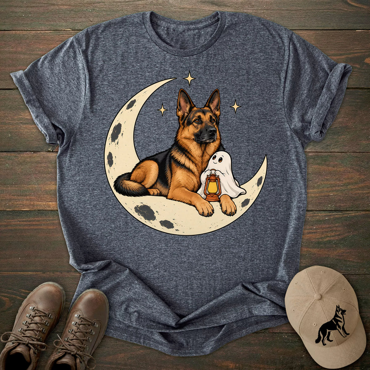Crescent Moon German Shepherd T-shirt