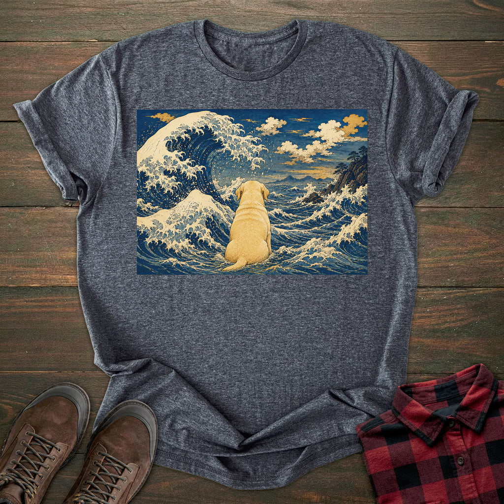 Great Wave Yellow Labrador T-shirt
