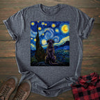 Starry Night Black Labrador T-shirt