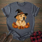 Witch Hat Yellow Labrador T-shirt