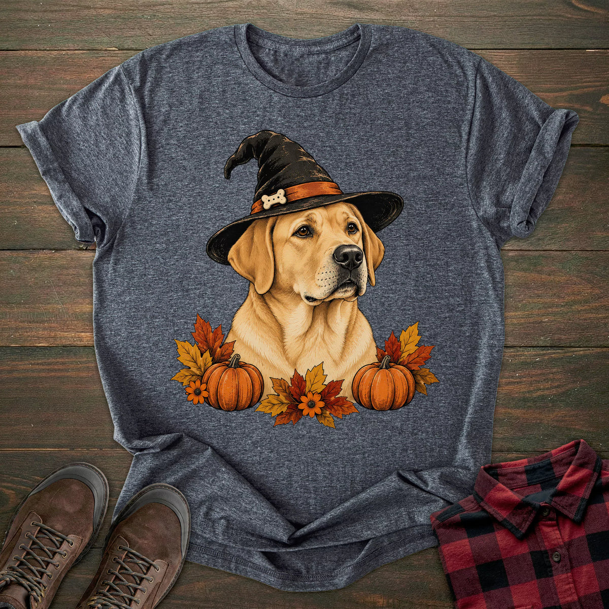 Witch Hat Yellow Labrador T-shirt
