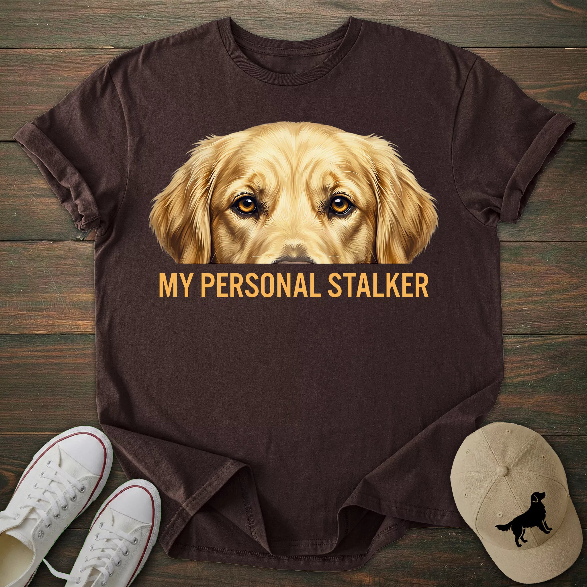 Personal Stalker Golden Retriever T-shirt