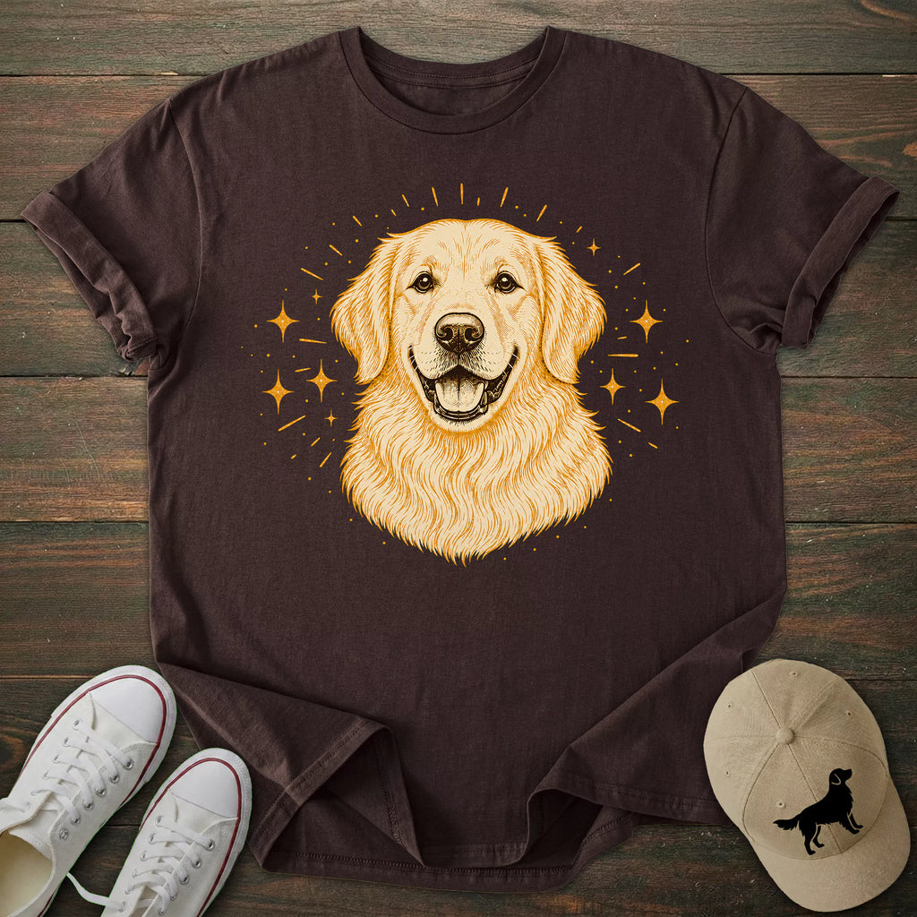Glitter Golden Retriever T-shirt