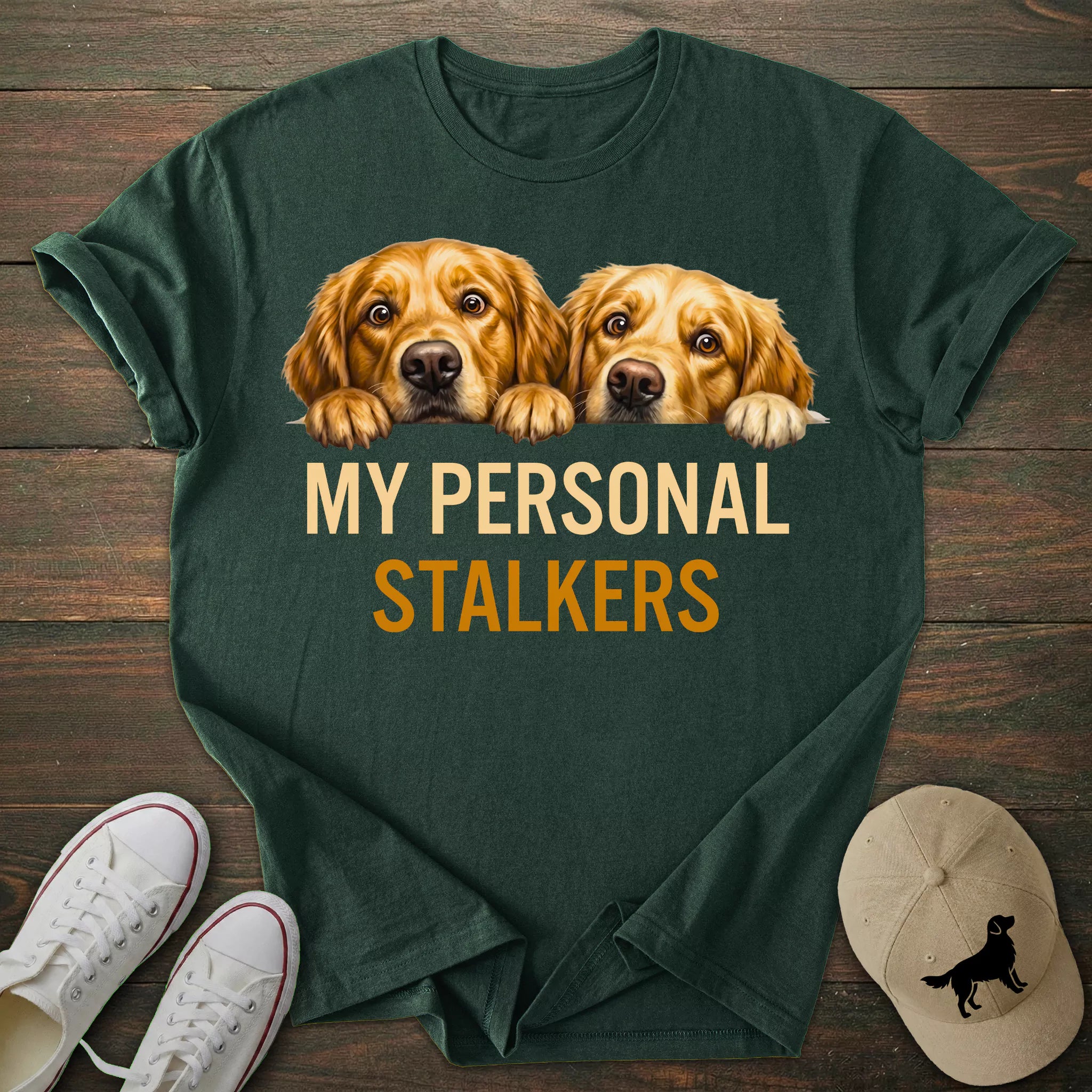 Personal Stalkers Golden Retriever T-shirt