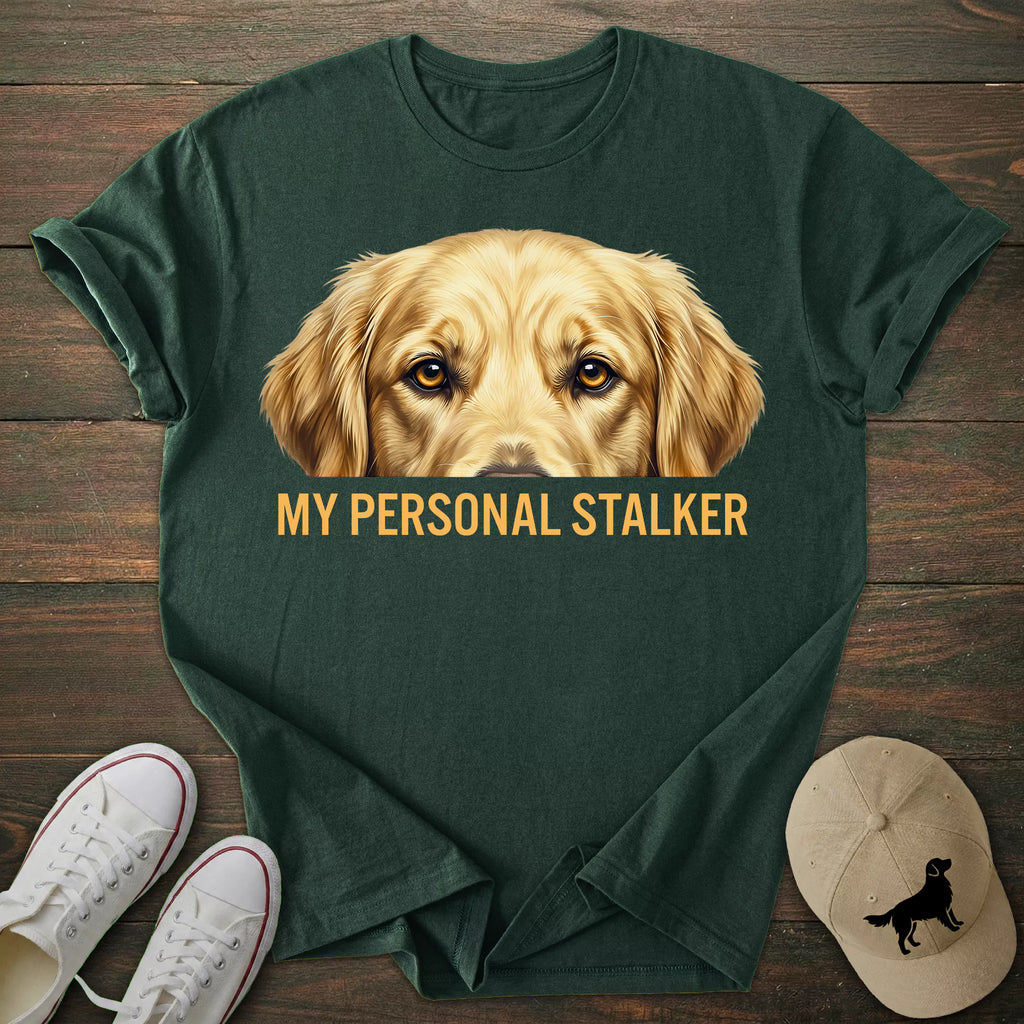 Personal Stalker Golden Retriever T-shirt