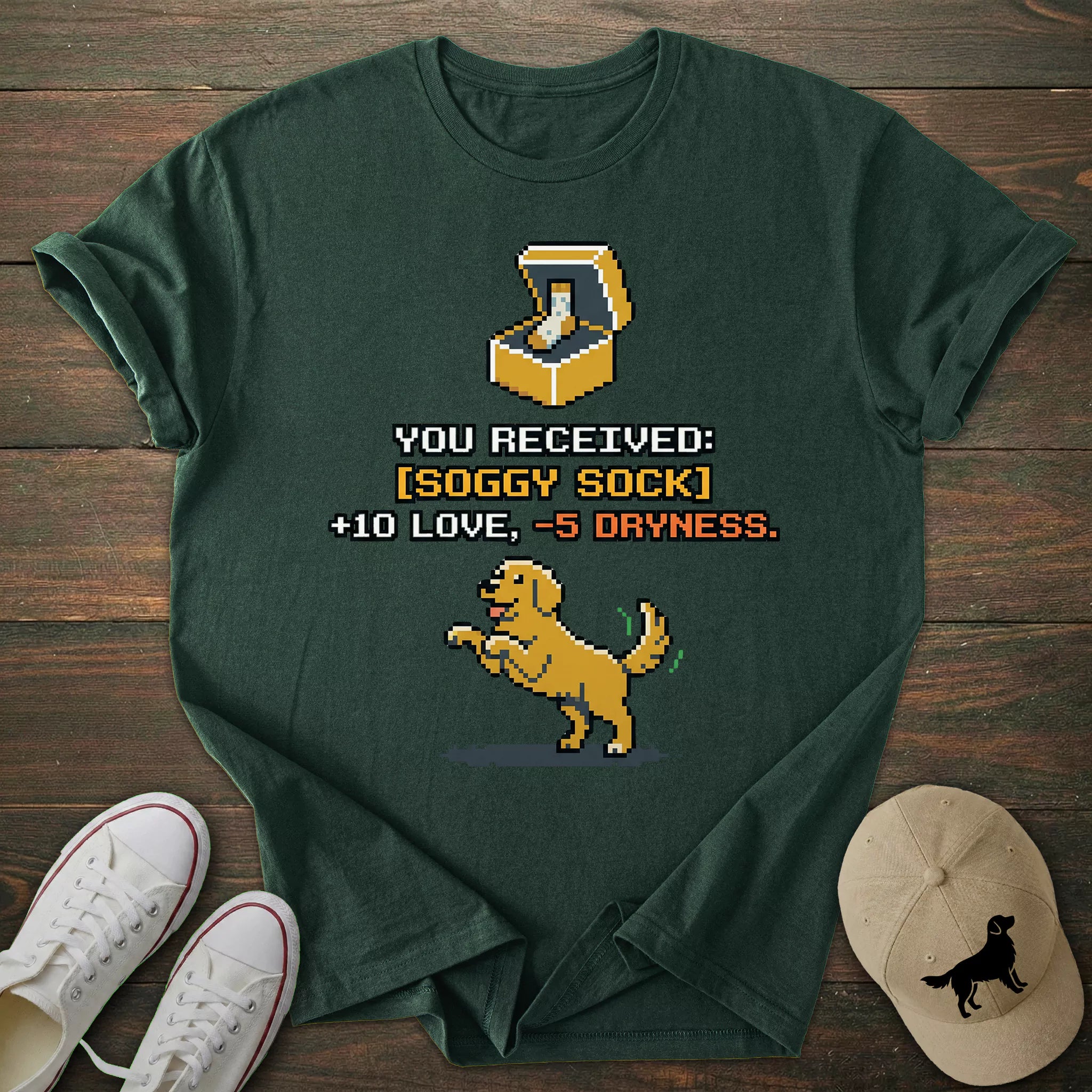 Soggy Sock Golden Retriever T-shirt