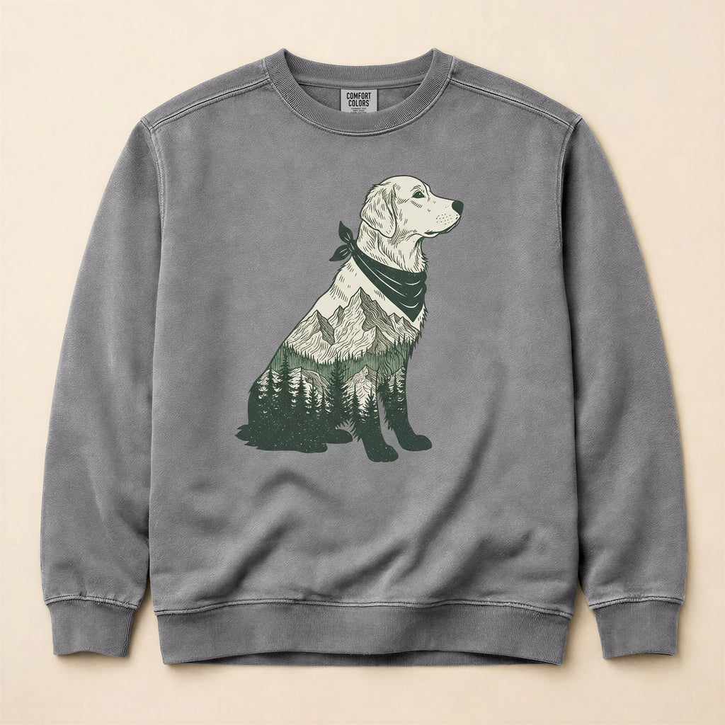 Mountain Silhouette Golden Retriever Sweatshirt