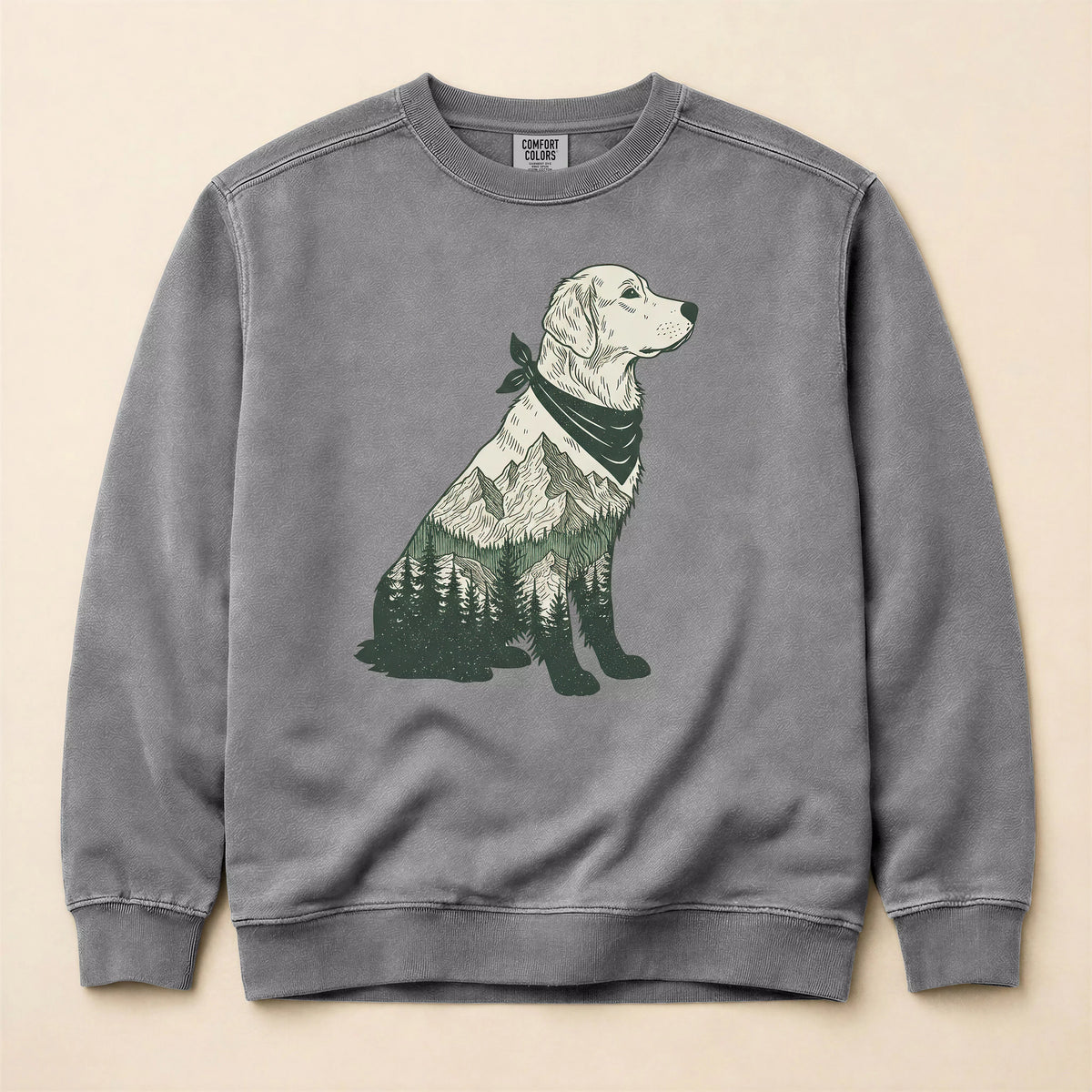 Mountain Silhouette Golden Retriever Sweatshirt
