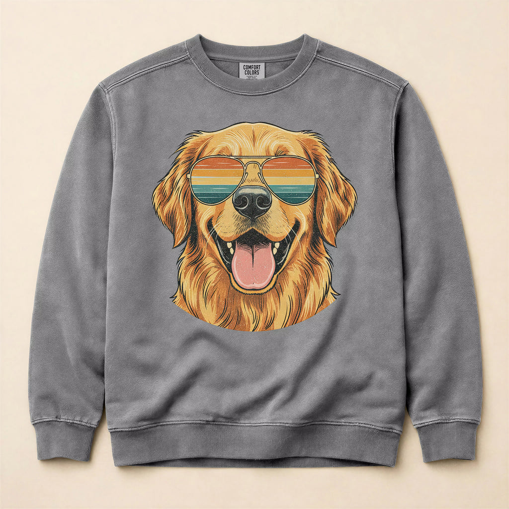 Retro Sunglasses Golden Retriever Sweatshirt