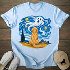 Ghost Starry Night Golden Retriever T-shirt