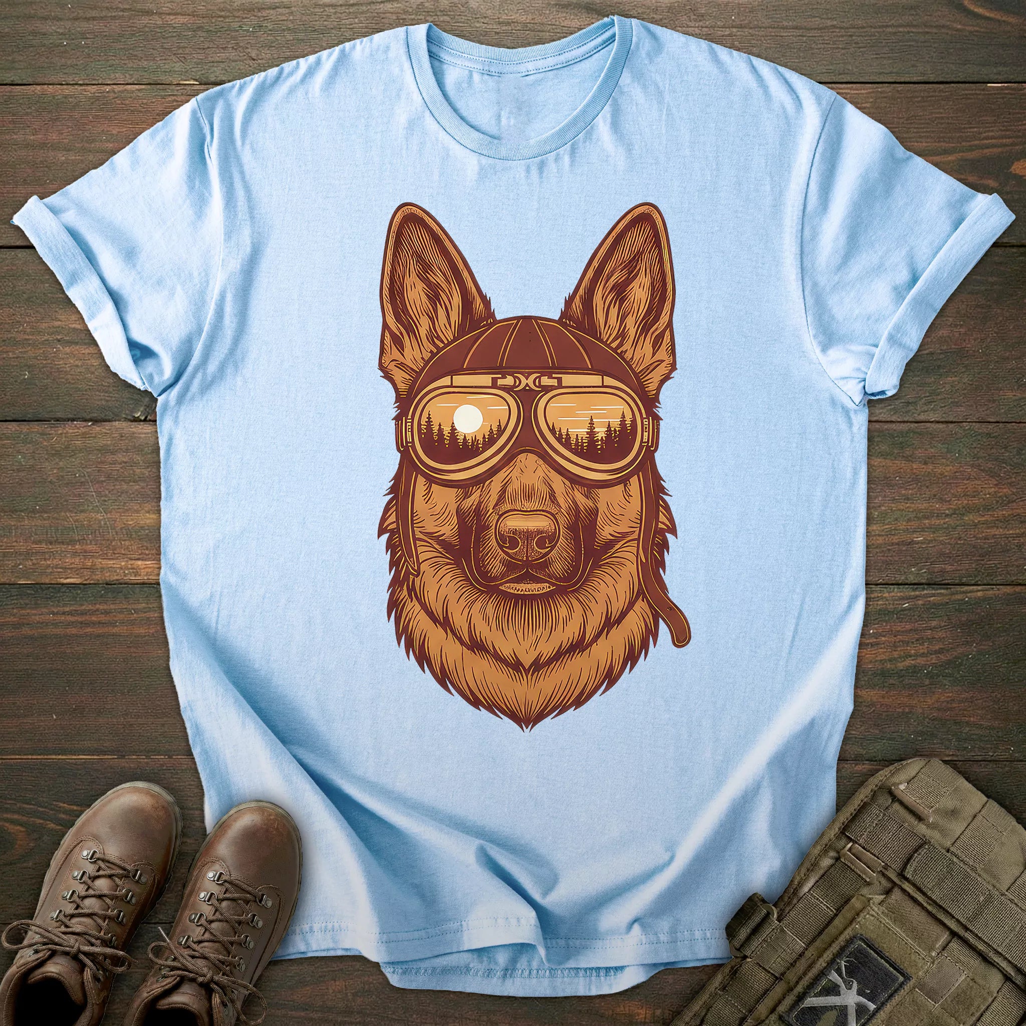 Aviator German Shepherd T-shirt
