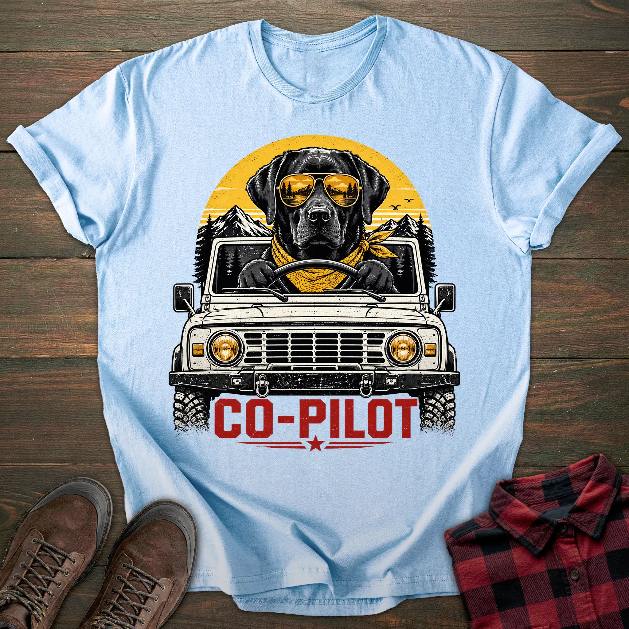 Co-Pilot Black Labrador T-shirt