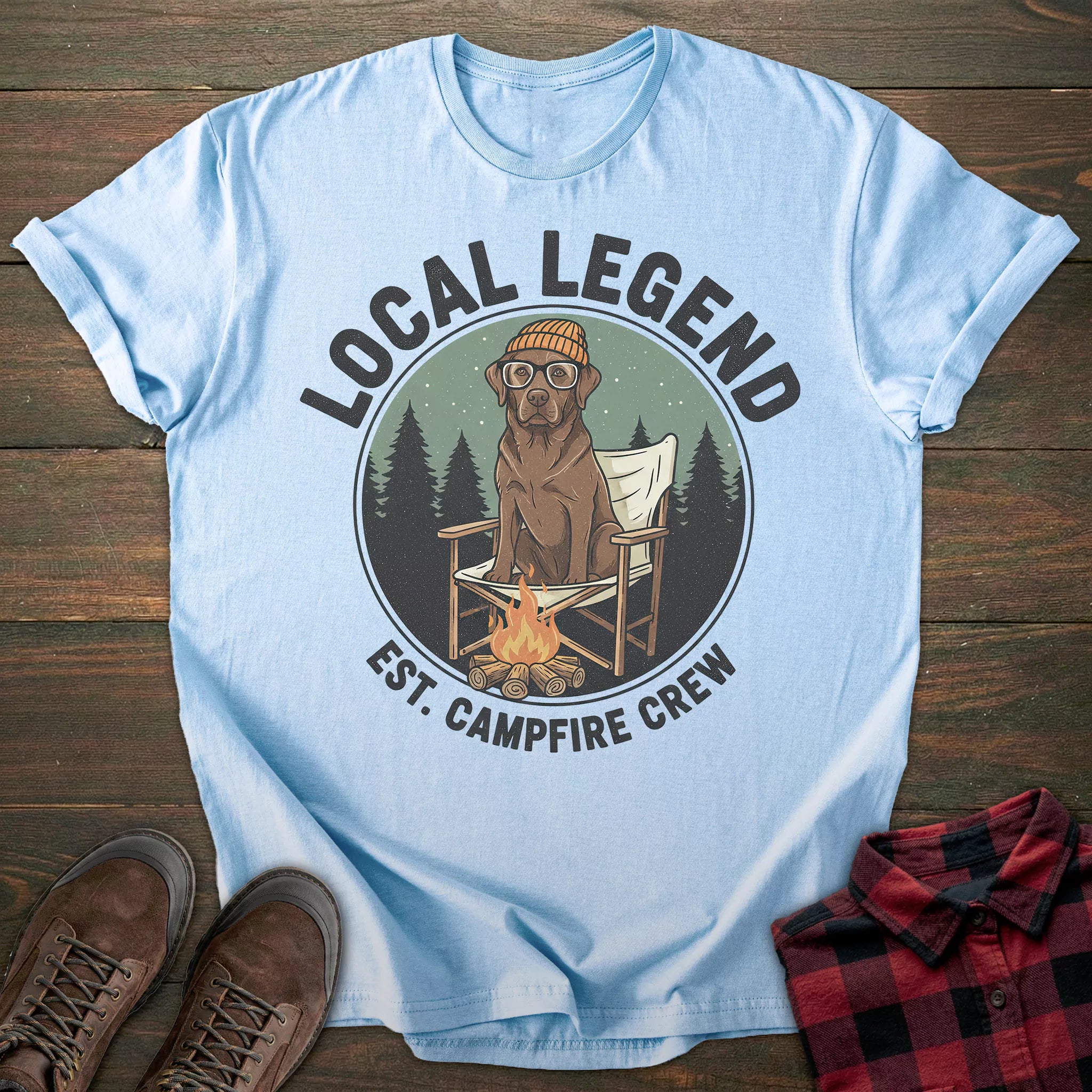 Campfire Chocolate Labrador T-shirt