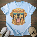Retro Sunglasses Golden Retriever T-shirt