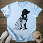 Floral Silhouette Golden Retriever T-shirt