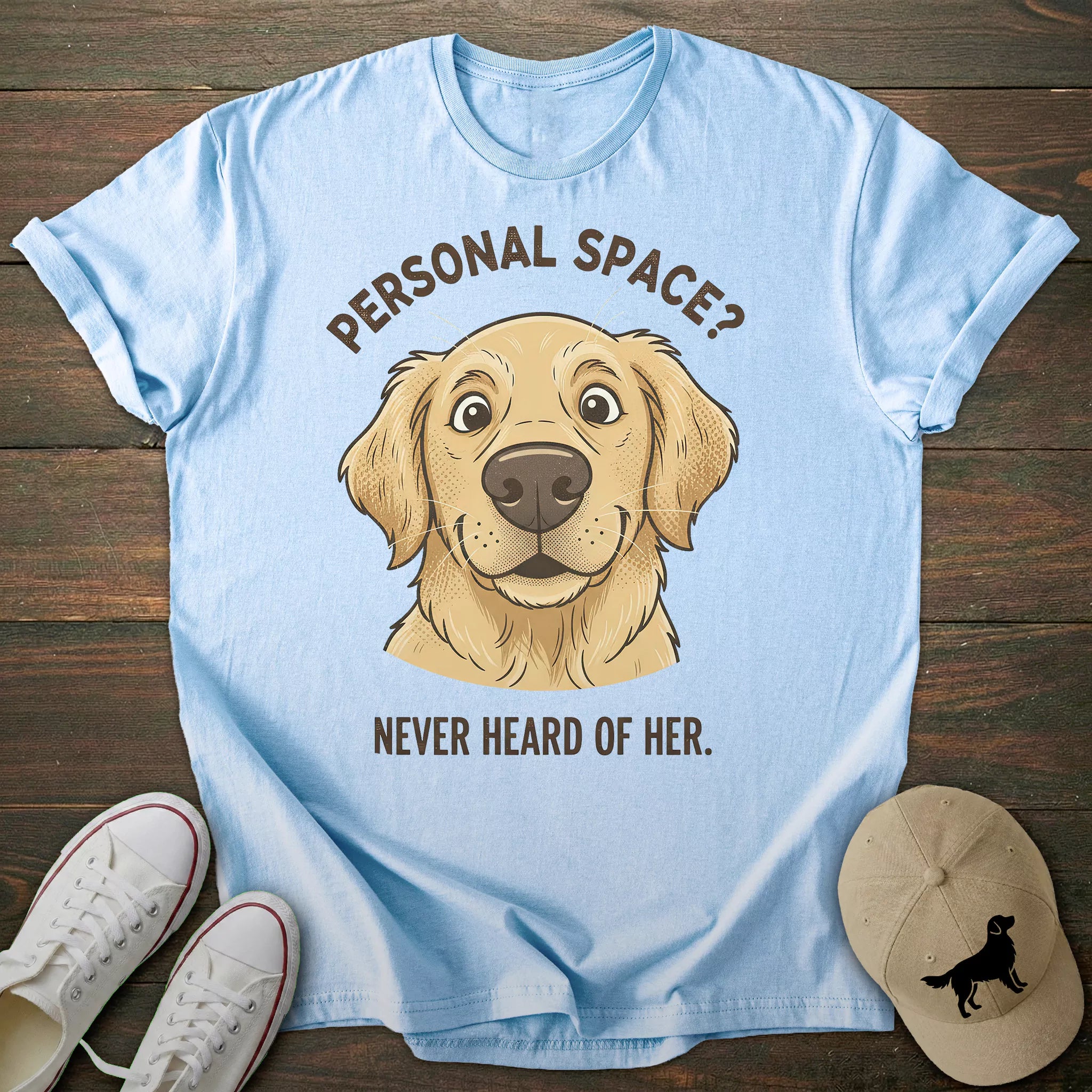 Personal Space Golden Retriever T-shirt