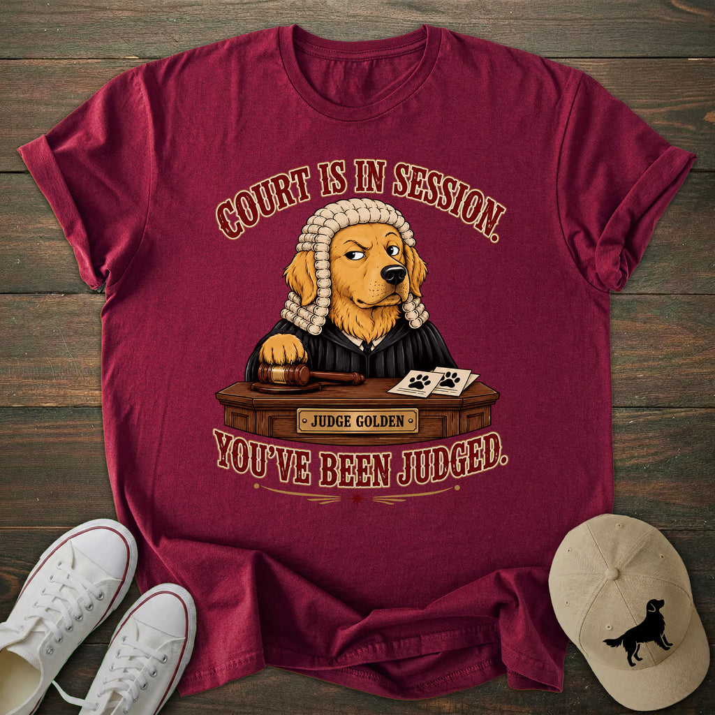 Judge Golden Retriever T-shirt