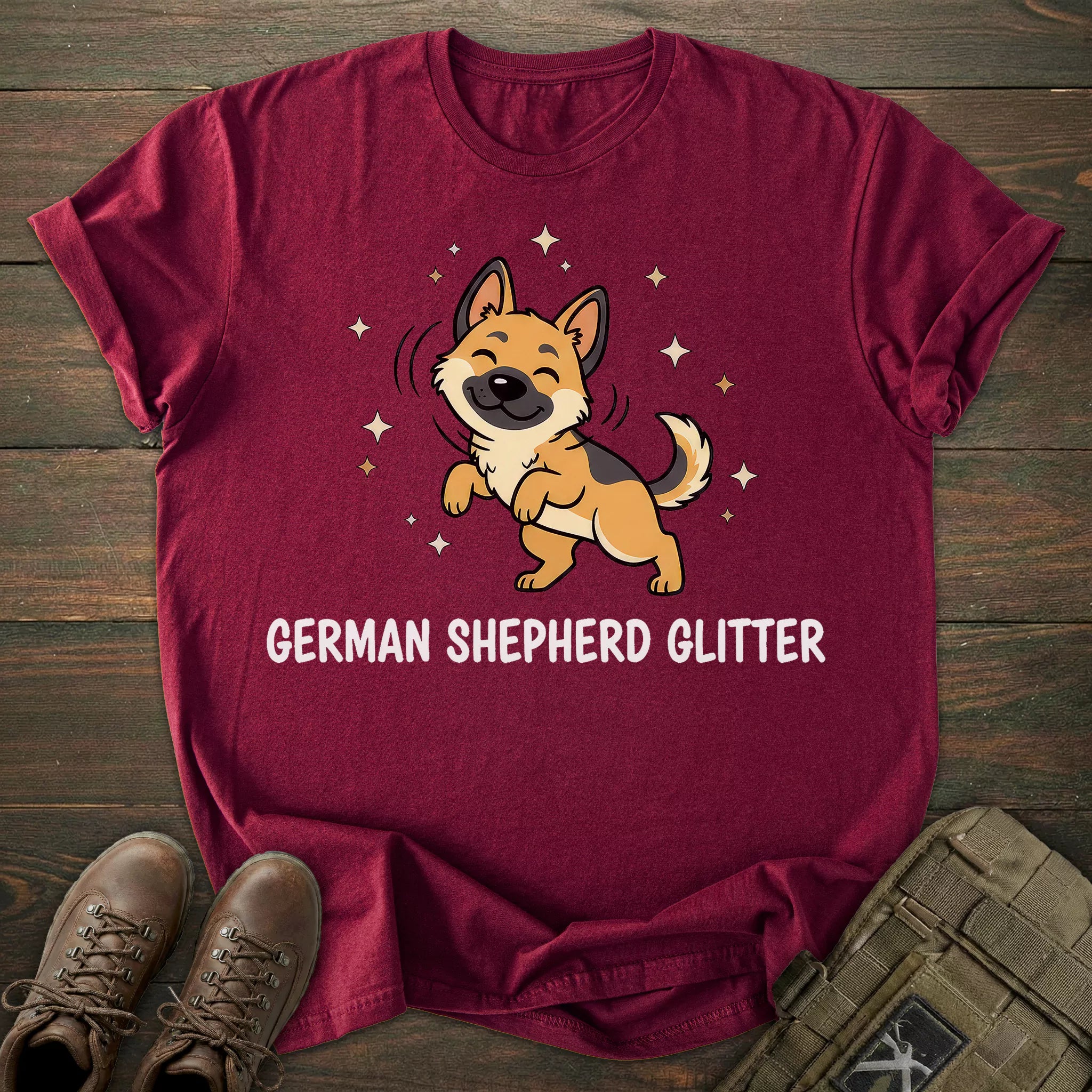 Glitter German Shepherd T-shirt