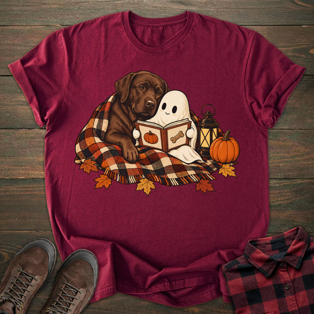 Cozy Halloween Chocolate Labrador T-shirt