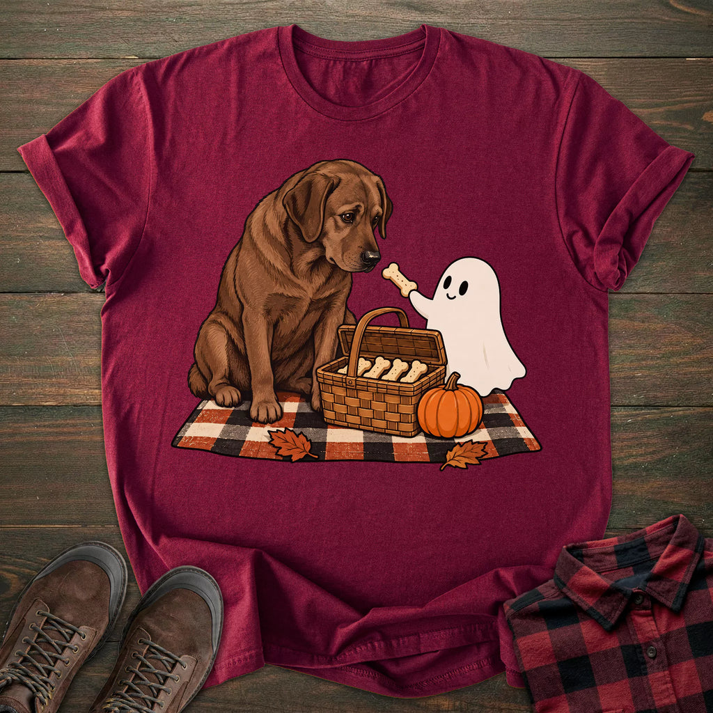 Ghost Picnic Chocolate Labrador T-shirt