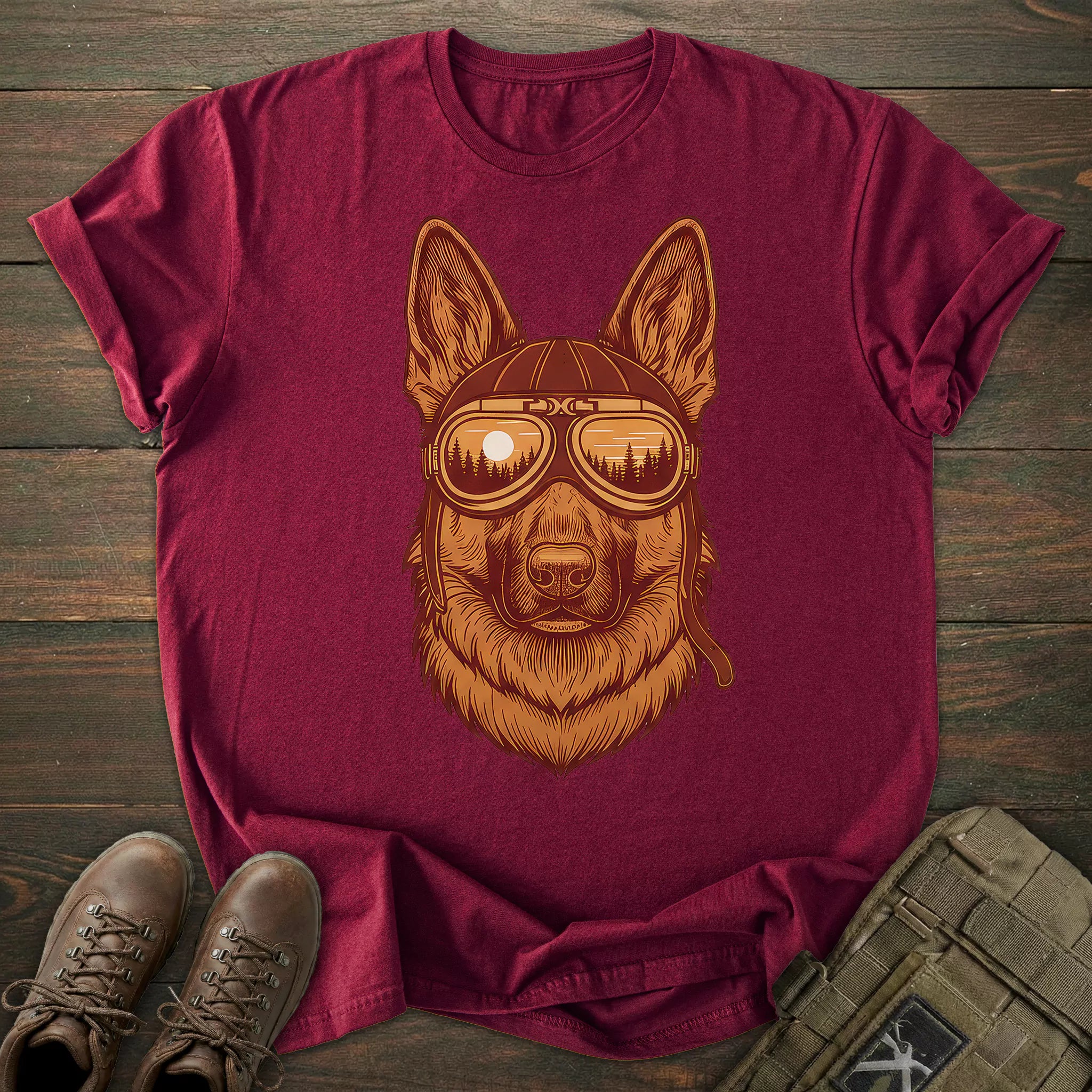 Aviator German Shepherd T-shirt