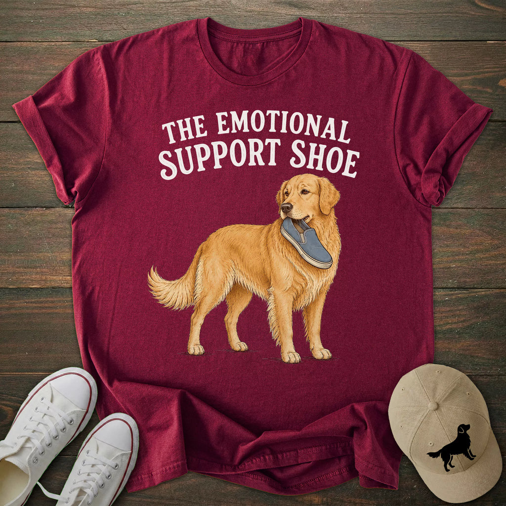 Emotional Support Shoe Golden Retriever T-shirt