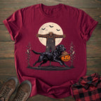 Scarecrow Pumpkin Black Labrador T-shirt