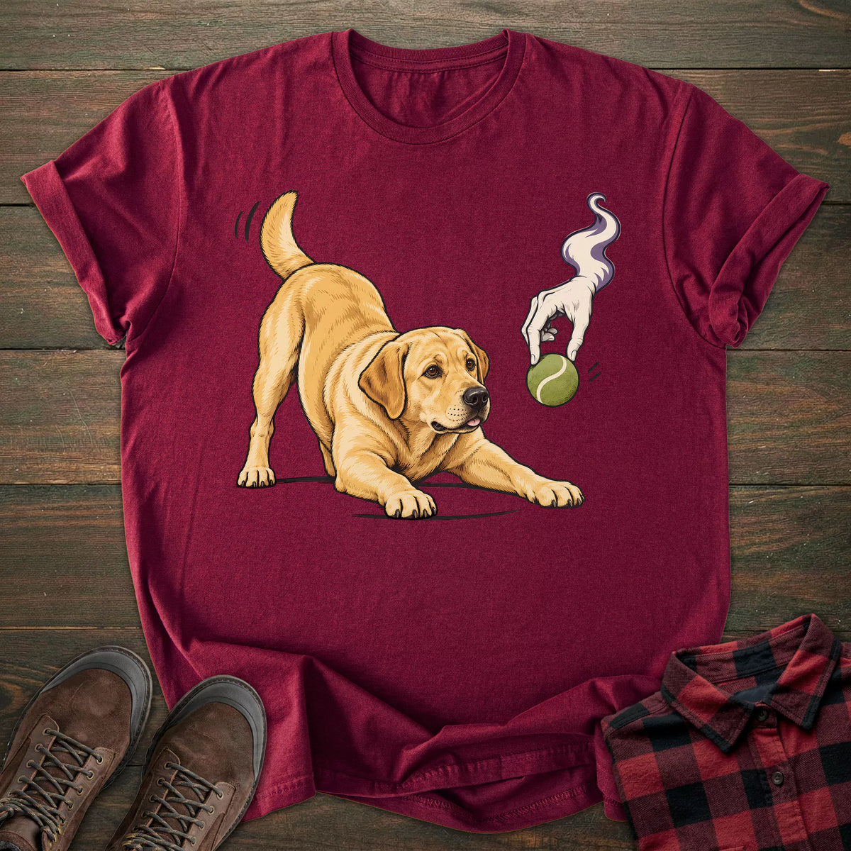 Haunted Ball Yellow Labrador T-shirt