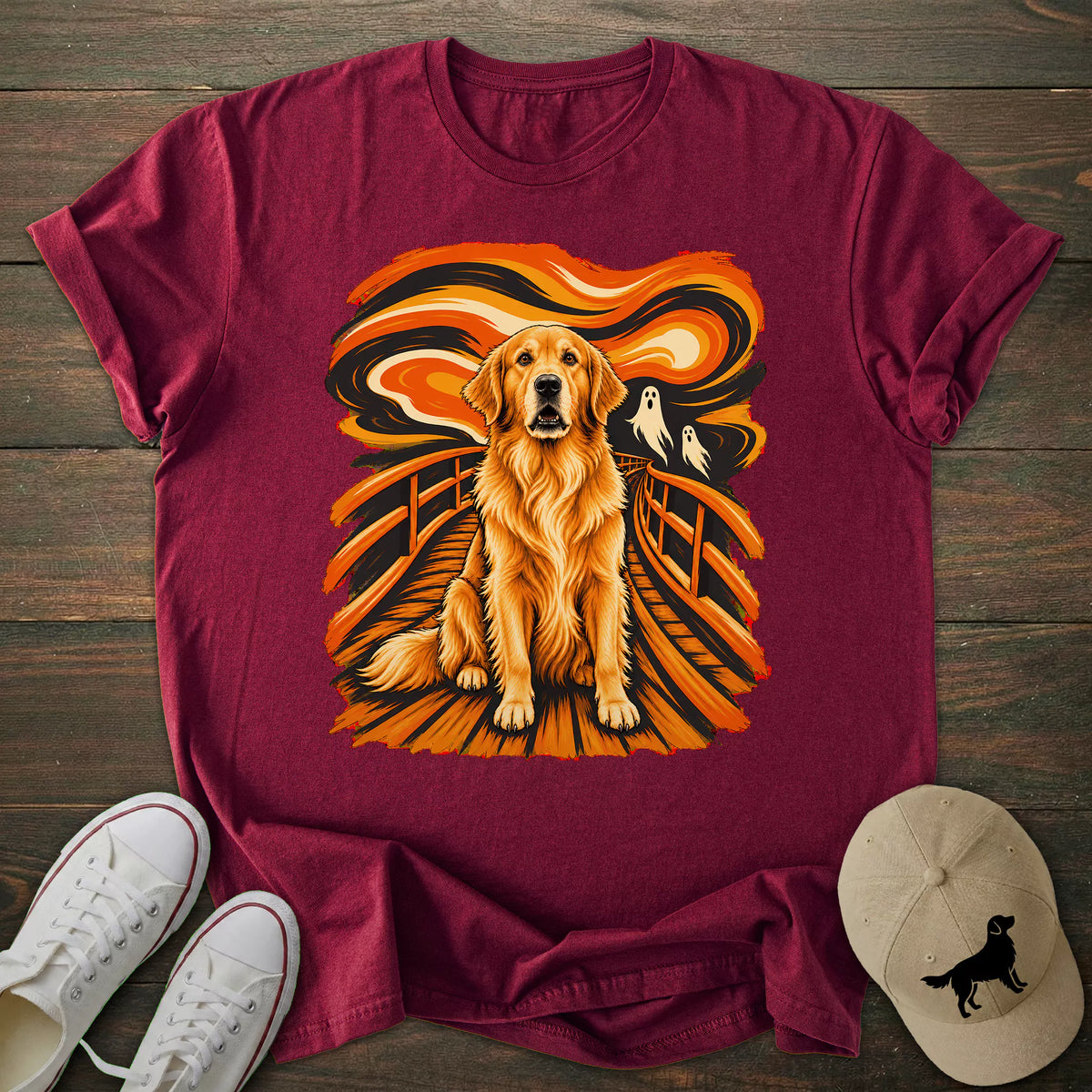 The Scream Golden Retriever T-shirt