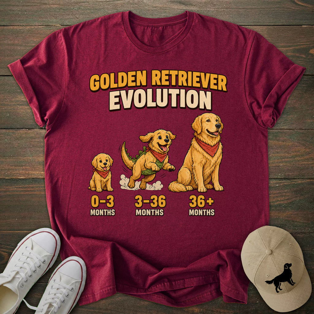 Golden Retriever Evolution T-shirt